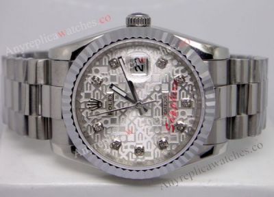 Replica Rolex Silver Micro Face Stainless Steel Watch for Men